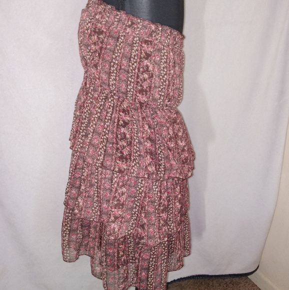 Rue21 Brown Tiered Strapless Dress Night Out - Picture 8 of 10